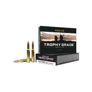 Nosler Trophy Grade 7mm Mauser (7X57mm Mauser) 140gr FMJSP Rifle Ammo - 20 Rounds Nosler Trophy Grade 7mm Mauser (7X57mm Mauser) 140gr FMJSP Rifle Ammo - 20 Rounds