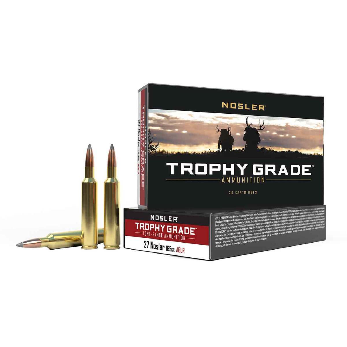 Nosler Trophy Grade Long Range 27 Nosler 165gr Accubond Rifle Ammo - 20 Rounds Nosler Trophy Grade Long Range 27 Nosler 165gr Accubond Rifle Ammo - 20 Rounds