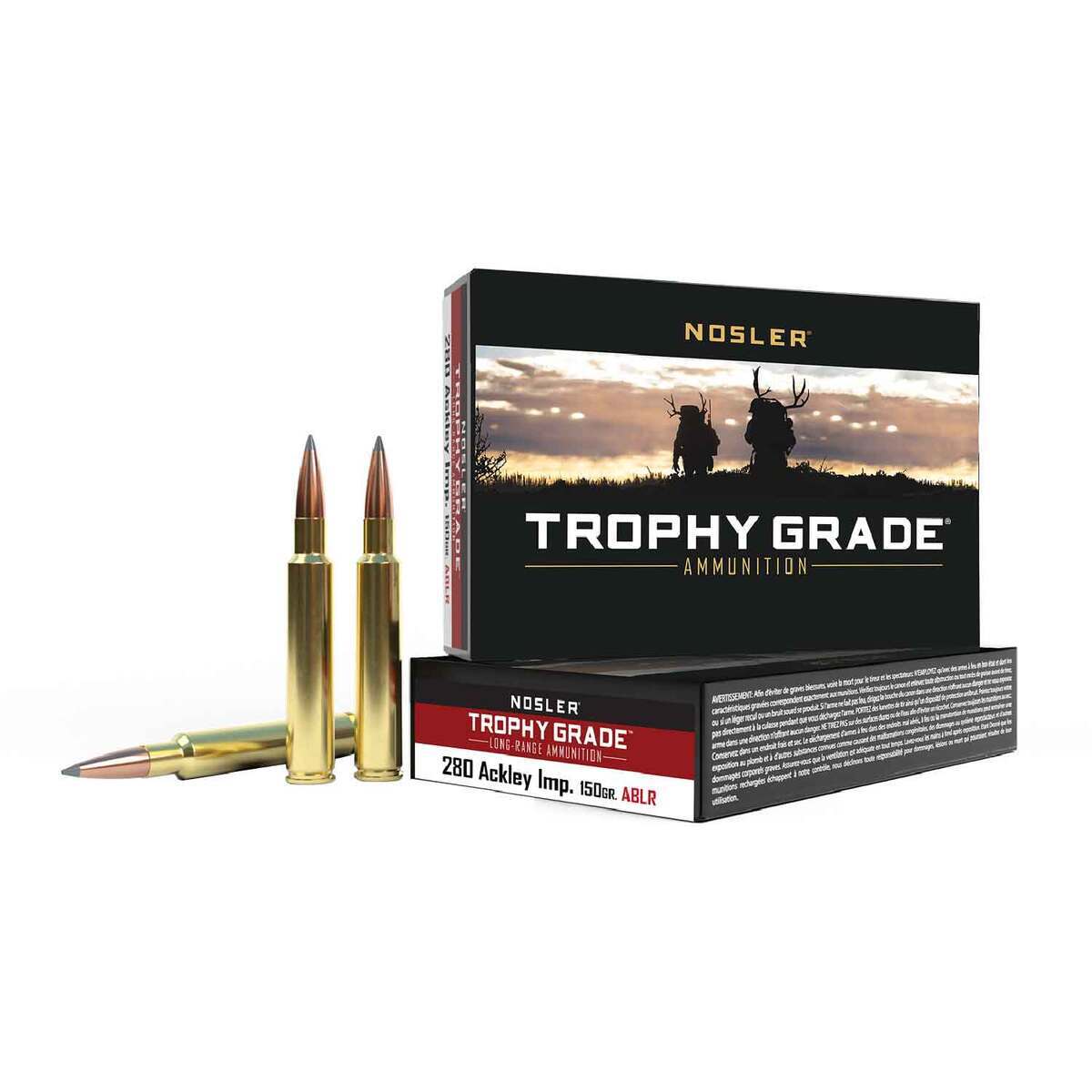 Nosler Trophy Grade Long Range 280 Ackley Improved 150gr Accubond Rifle Ammo - 20 Rounds Nosler Trophy Grade Long Range 280 Ackley Improved 150gr Accubond Rifle Ammo - 20 Rounds