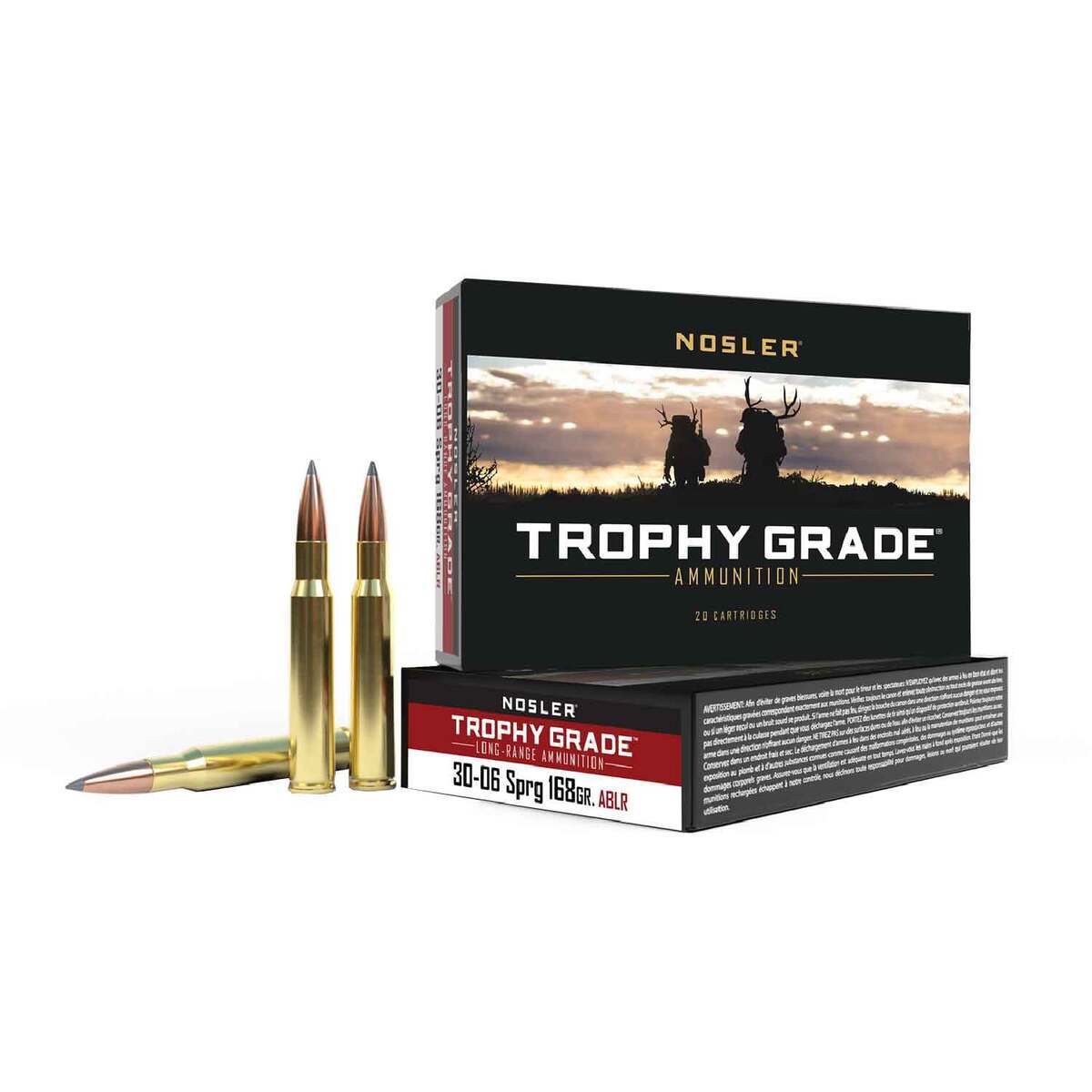 Nosler Trophy Grade Long Range 30-06 Springfield 168gr Accubond Rifle Ammo - 20 Rounds Nosler Trophy Grade Long Range 30-06 Springfield 168gr Accubond Rifle Ammo - 20 Rounds