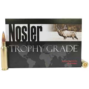 Nosler Trophy Grade Long Range 6.5 Creedmoor 129gr AccuBond Long Range Rifle Ammo - 20 Rounds