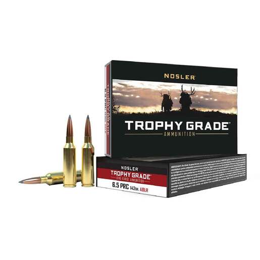Nosler Trophy Grade Long Range 6.5 PRC 142gr Accubond Rifle Ammo Ammo - 20 Rounds 20 Rounds Ammo