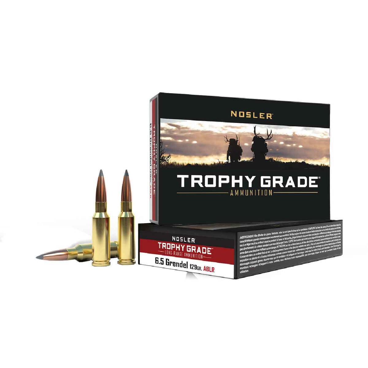 Nosler Trophy Grade Long Range 6.5 Grendel 129gr Accubond Rifle Ammo - 20 Rounds Nosler Trophy Grade Long Range 6.5 Grendel 129gr Accubond Rifle Ammo - 20 Rounds