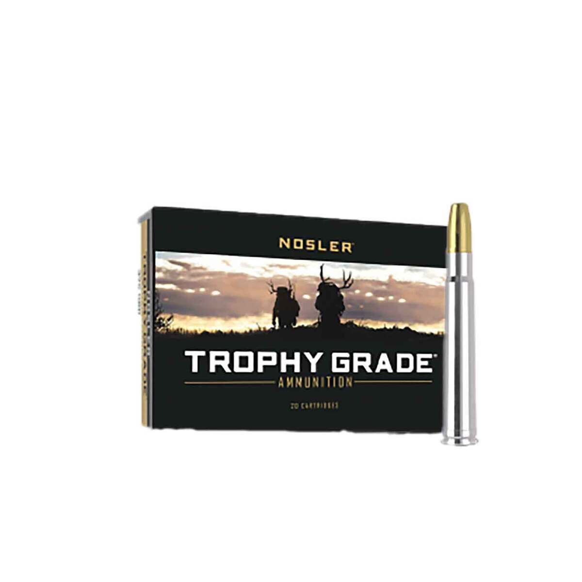 Nosler Trophy-Grade Safari 375 H&H Magnum 300gr Solid Point Rifle Ammo - 20 Rounds Nosler Trophy-Grade Safari 375 H&H Magnum 300gr Solid Point Rifle Ammo - 20 Rounds