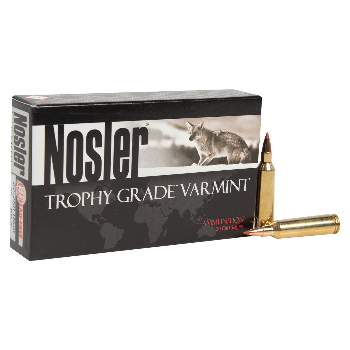 Nosler Trophy Grade Varmint 22-250 Remington 35gr BTLF Rifle Ammo - 20 Rounds Nosler Trophy Grade Varmint 22-250 Remington 35gr BTLF Rifle Ammo - 20 Rounds