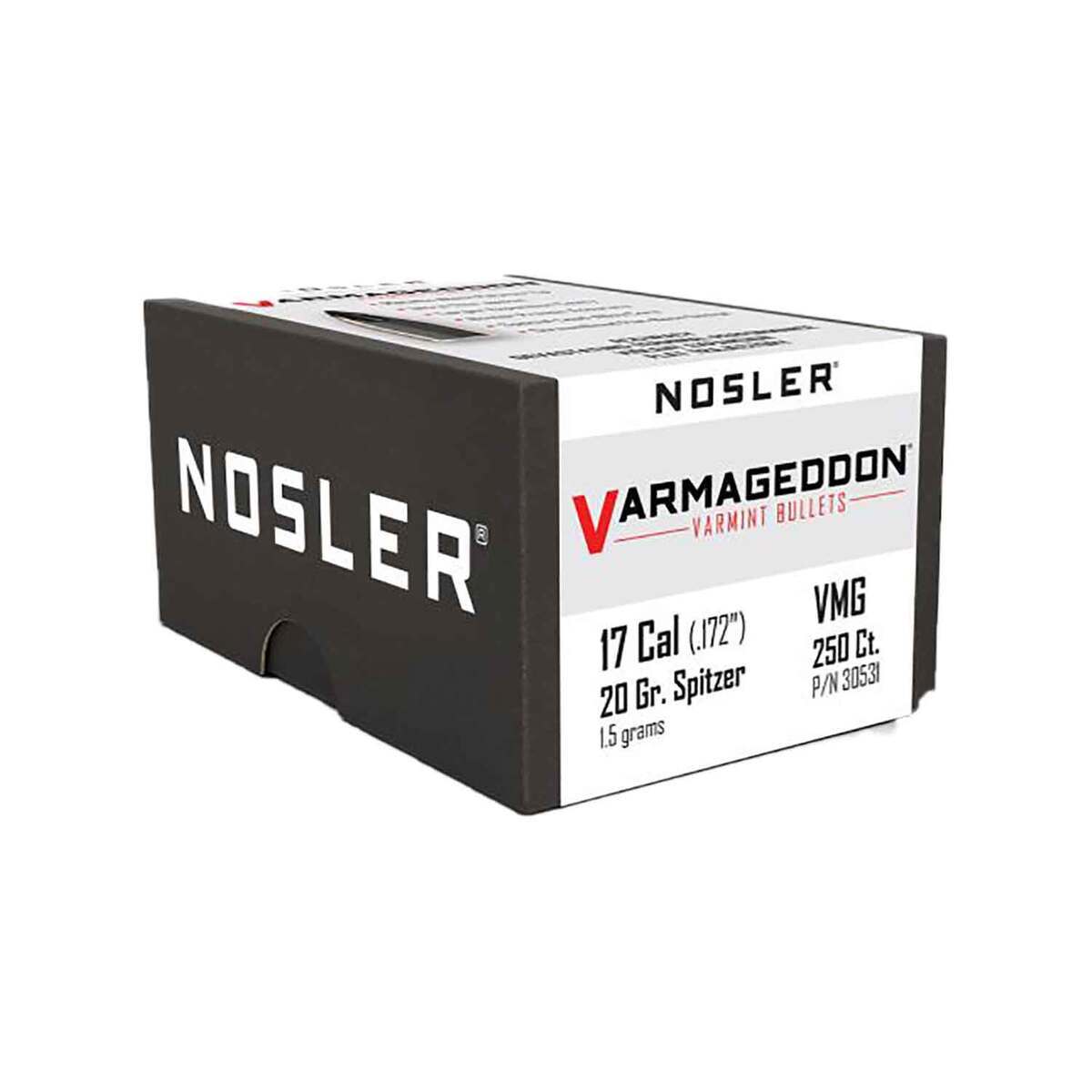 Nosler Varmageddon 17 Caliber 20gr Spitzer Point Reloading Bullets - 250 Rounds Nosler Varmageddon 17 Caliber 20gr Spitzer Point Reloading Bullets - 250 Rounds