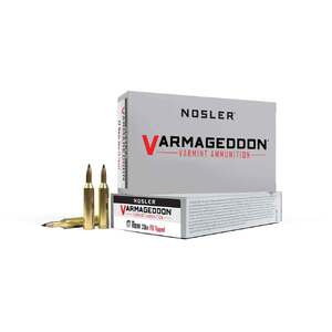 Nosler Varmageddon 17 Remington 20gr FB Tipped Rifle Ammo - 20 Rounds
