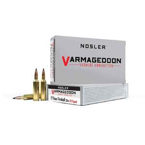 Nosler Varmageddon 17 Remington Fireball 20gr FB Tipped Rifle Ammo - 20 Rounds