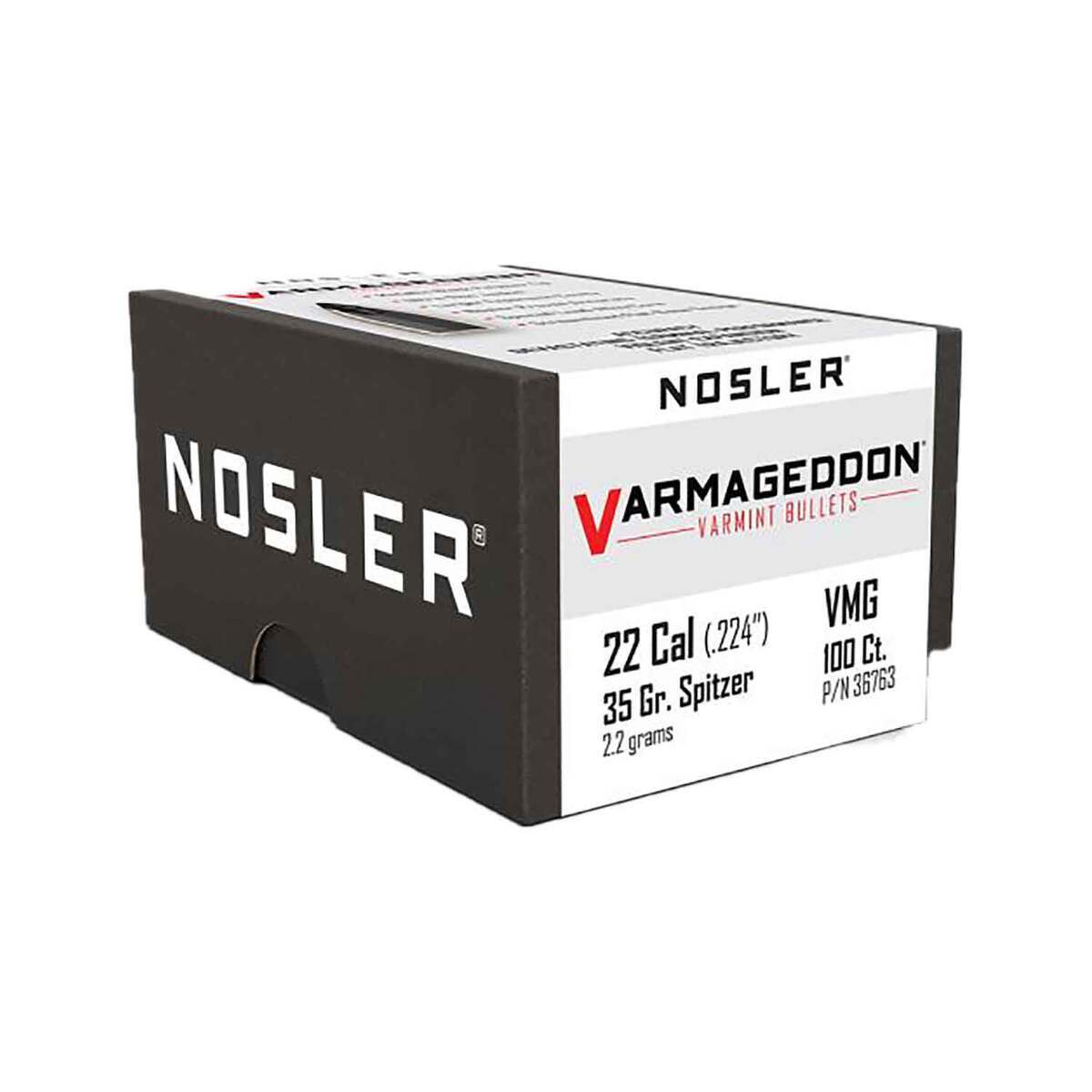 Nosler Varmageddon 22 Caliber 35gr Spitzer Point Reloading Bullets - 100 Rounds Nosler Varmageddon 22 Caliber 35gr Spitzer Point Reloading Bullets - 100 Rounds
