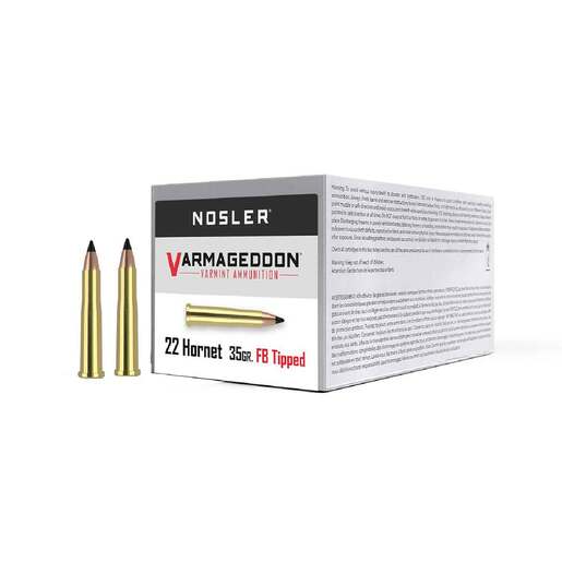 Nosler Varmageddon 22 Hornet 35gr FBT Rimfire Rifle Ammo – 50 Rounds