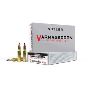 Nosler Varmageddon 221 Remington Fireball 40gr FB Tipped Rifle Ammo - 20 Rounds