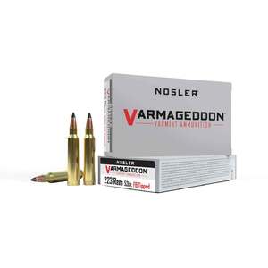 Nosler Varmageddon 223 Remington 53gr FB Tipped Rifle Ammo - 20 Rounds