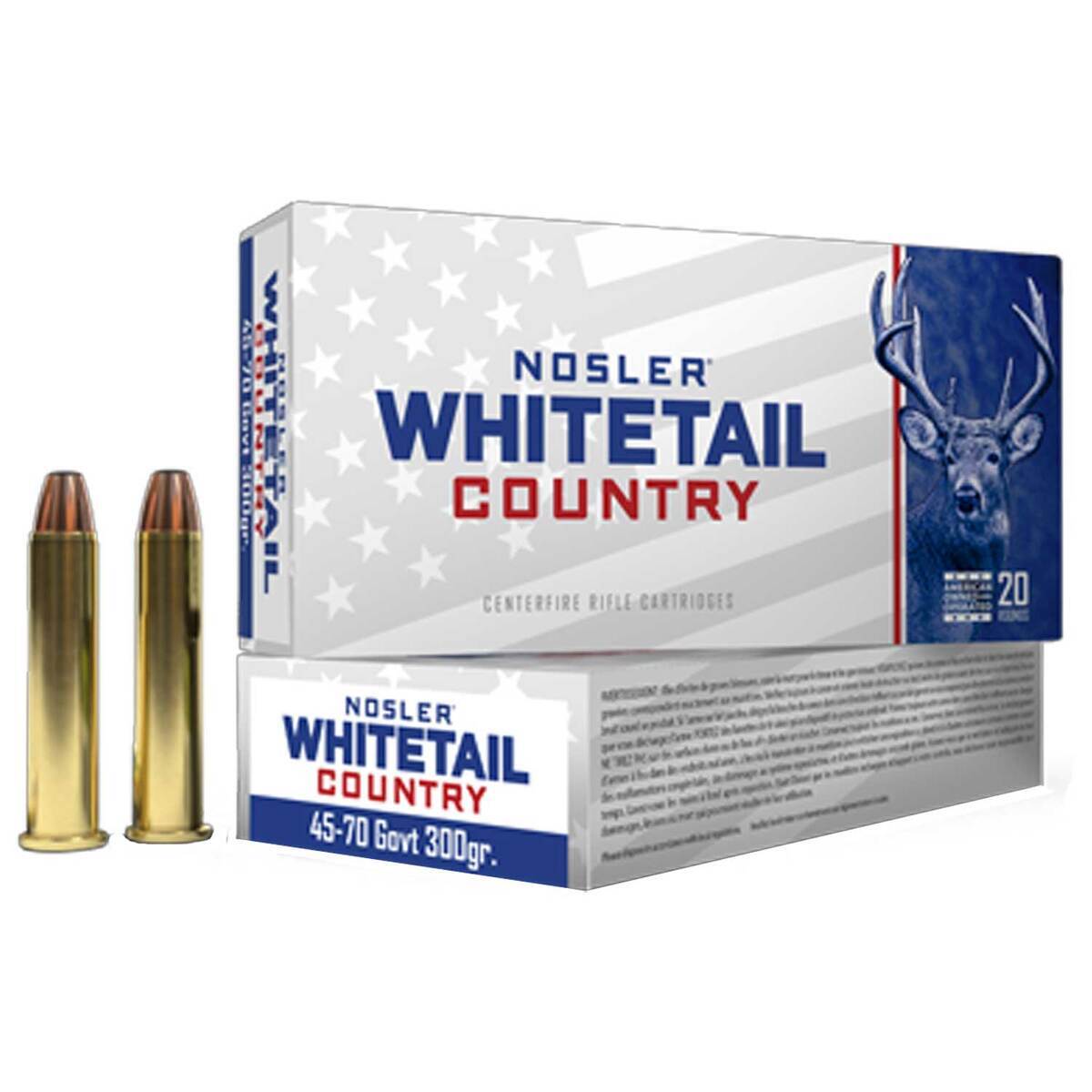 Nosler Whitetail Country 45-70 Government 300gr Straight Wall Rifle ...