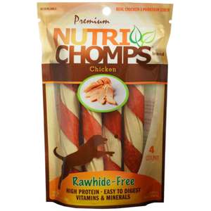 Nutri Chomps Chicken Twist With Flavor Wrap Dog Treats - 4 Count