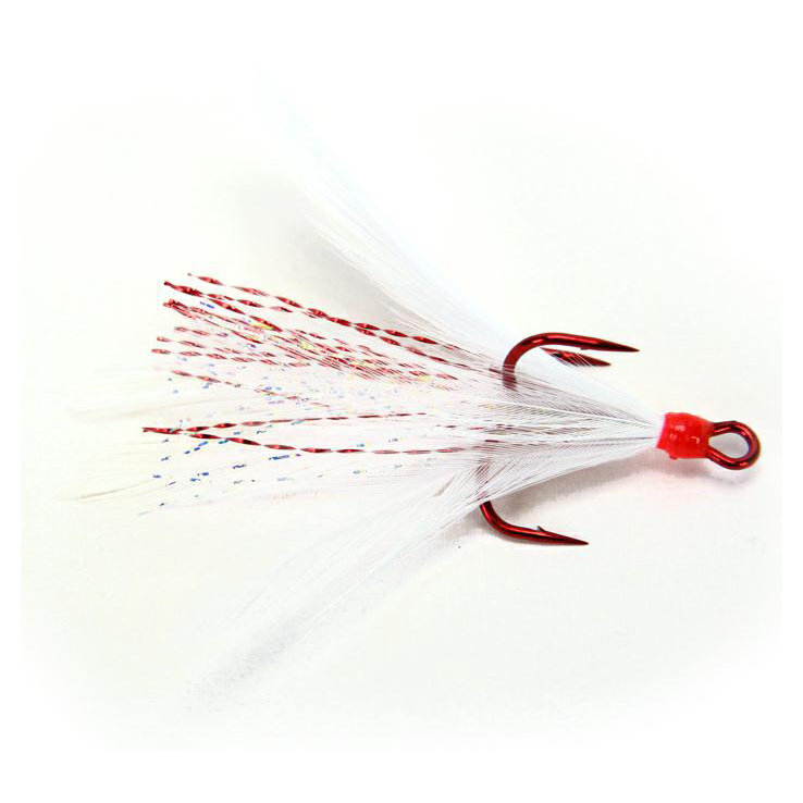 O Mustad Feathered Treble Hook - 4 O Mustad Feathered Treble Hook - 4