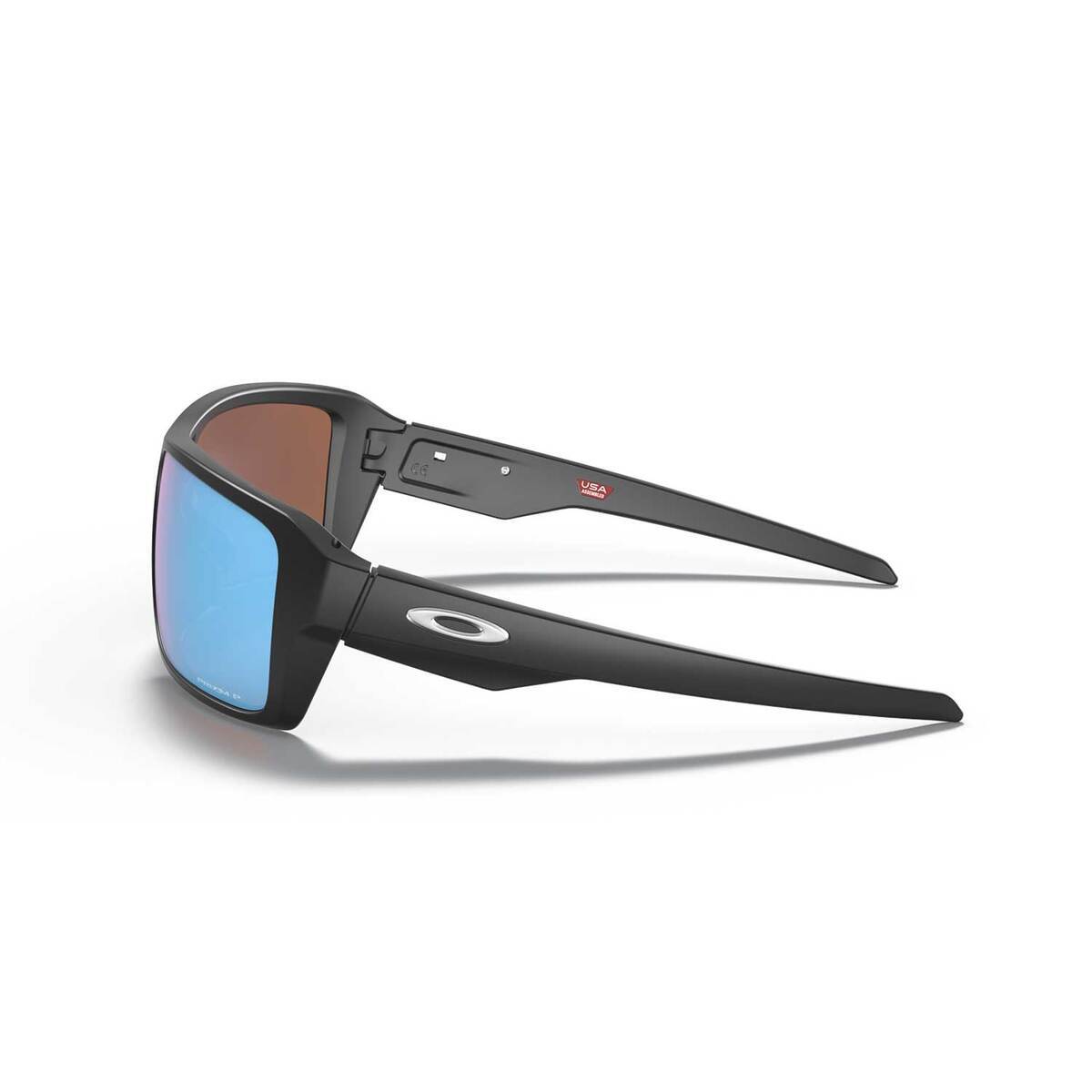Oakley Double Edge Polarized Sunglasses - Deep Water/Matte Black - Adult Oakley Double Edge Polarized Sunglasses - Deep Water/Matte Black - Adult