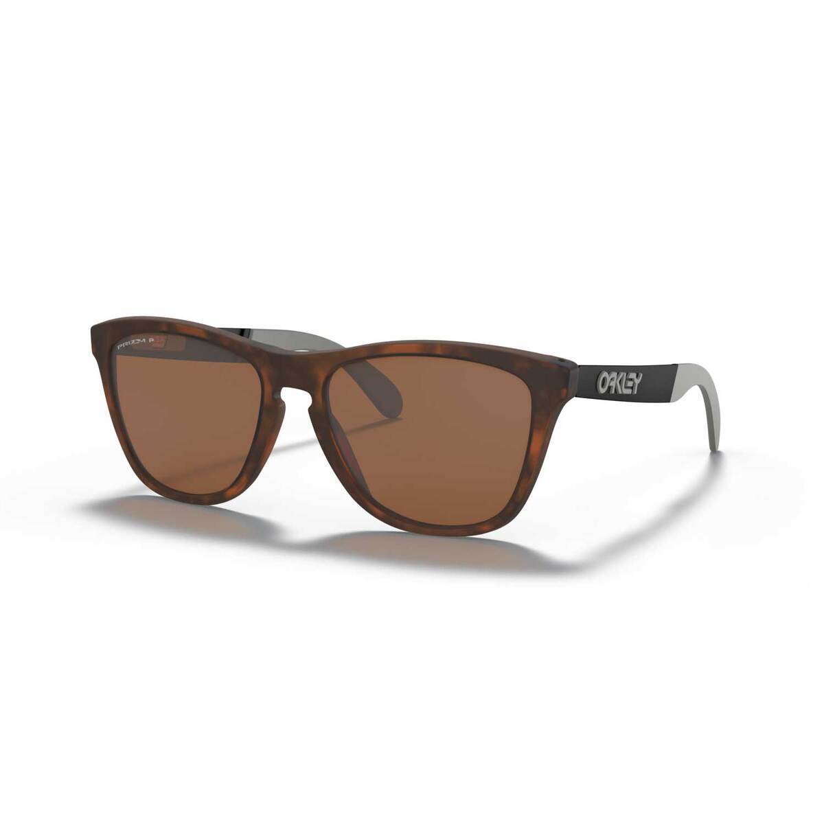 Oakley Frogskins Mix Polarized Sunglasses -Matte Brown Tortoise/Prizm Tungsten - Adult Oakley Frogskins Mix Polarized Sunglasses -Matte Brown Tortoise/Prizm Tungsten - Adult