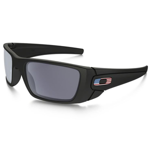 Oakley Fuel Cell Standard Issue Sunglasses - Black/Grey US Flag Icon