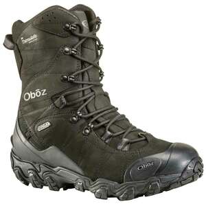 Oboz Men's Bridger 10in Insulated Waterproof Winter Boots - Midnight Black - Size 10