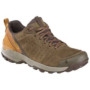 Oboz Men's Sypes Leather Waterproof Low Trail Running Shoes - Lava Rock - Size 11.5