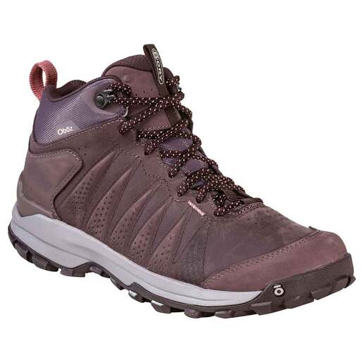 Oboz Women's Sypes Leather Waterproof Mid Hiking Boots - Acorn 8.5