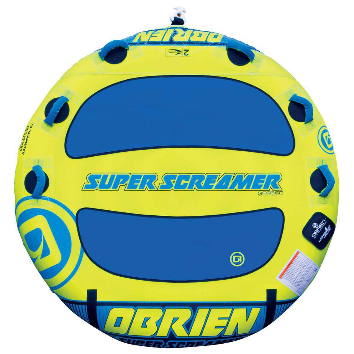 O'Brien Super Screamer 70in 2 Person Towable Boat Tube - Yellow O'Brien Super Screamer 70in 2 Person Towable Boat Tube - Yellow