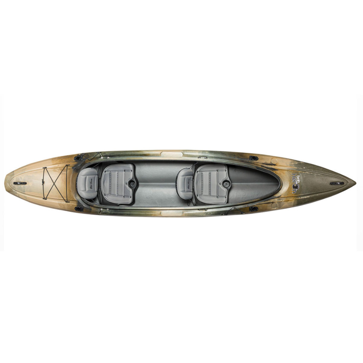 Old Town Twin Heron Sit-Inside Kayak - 13.6ft Brown Camo - Brown Camo Old Town Twin Heron Sit-Inside Kayak - 13.6ft Brown Camo - Brown Camo