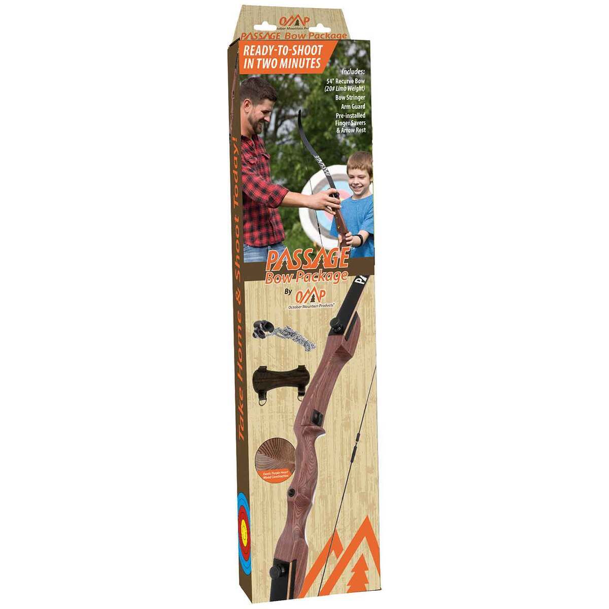 October Mountain Passage 20lbs Right Hand Wood Youth Recurve Bow - RTS Package - Black October Mountain Passage 20lbs Right Hand Wood Youth Recurve Bow - RTS Package - Black