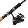 Okuma CX Series Spinning Rod and Reel Combo - 6ft 6in, Medium Power, 2pc - Black Grey White Silver Red