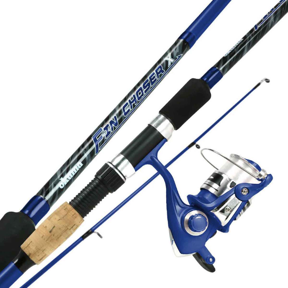 Okuma Fin Chaser X Series Spinning Combo - 7ft, Medium Heavy Power, 2pc - Blue 40 Okuma Fin Chaser X Series Spinning Combo - 7ft, Medium Heavy Power, 2pc - Blue 40