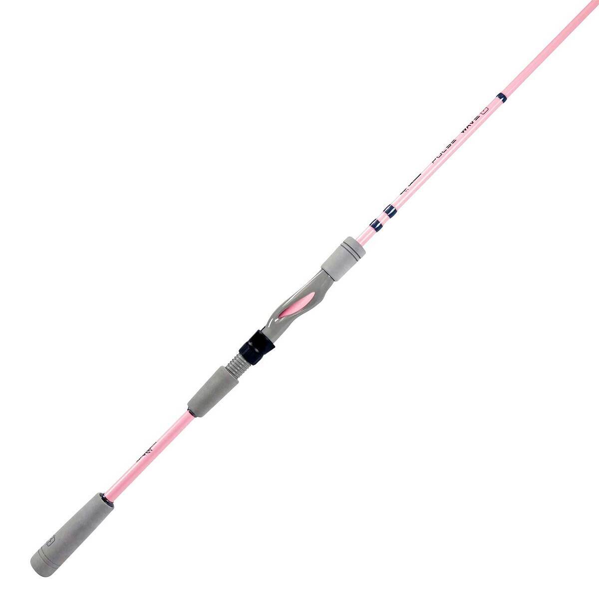 okuma boat rod 165 Fin Chaser X Spinning Combo Pink 6ft 6in while EVA grips provide all X-otic Spinning Combos | Okuma