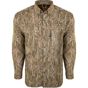 Ol' Tom Men's Mossy Oak Bottomland Mesh Back Flyweight 2.0 Long Sleeve Hunting Shirt