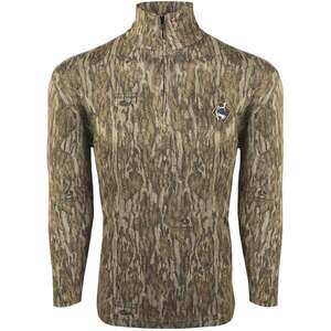Ol' Tom Men's Mossy Oak Bottomland Performance Quarter Zip Hunting Shirt - XXL