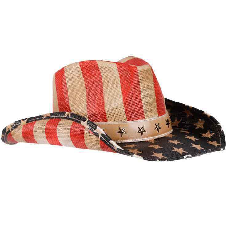 Peter Grimm Women's Old Glory Western Hat - Blue - Blue One Size Fits Most Peter Grimm Women's Old Glory Western Hat - Blue - Blue One Size Fits Most