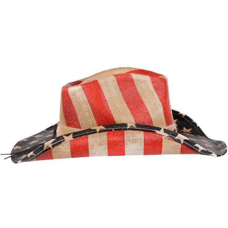 Peter Grimm Women's Old Glory Western Hat - Blue - Blue One Size Fits Most Peter Grimm Women's Old Glory Western Hat - Blue - Blue One Size Fits Most