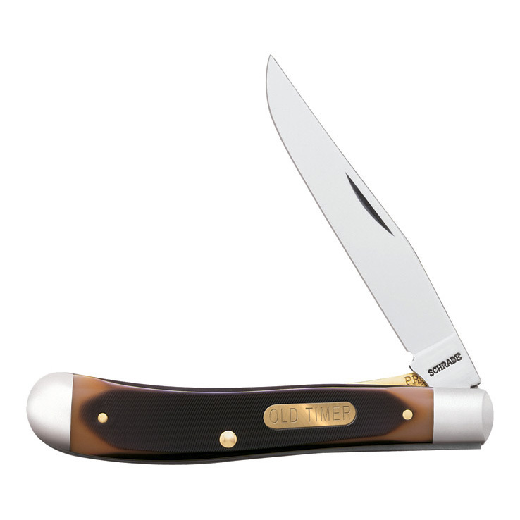 Old Timer Gunstock Trapper 3.1 inch Folding Knife - Brown Old Timer Gunstock Trapper 3.1 inch Folding Knife - Brown