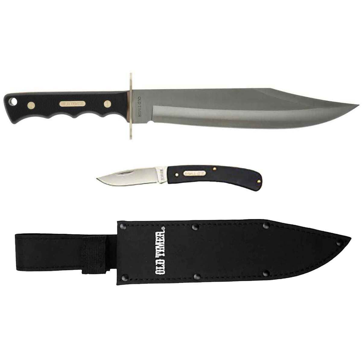 Old Timer 2 Piece Bowie and Folder Knife Set | Sportsman's Warehouse