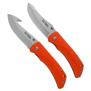 Old Timer 2-Piece Orange ABS Folding Knife Set