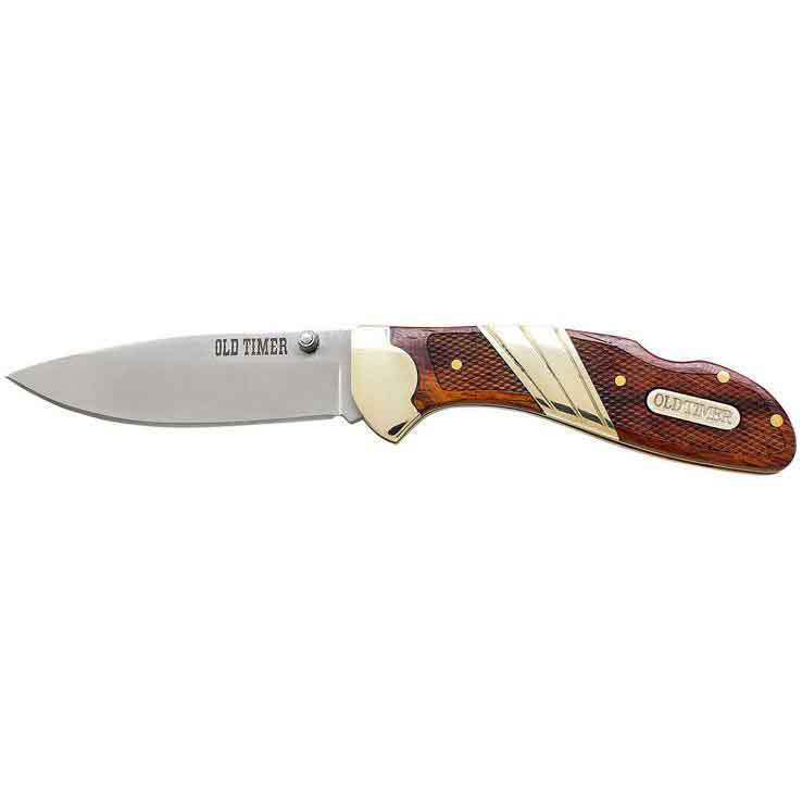 Old Timer Medium Lockback Clip 2.89 inch Folding Knife - Wood Old Timer Medium Lockback Clip 2.89 inch Folding Knife - Wood
