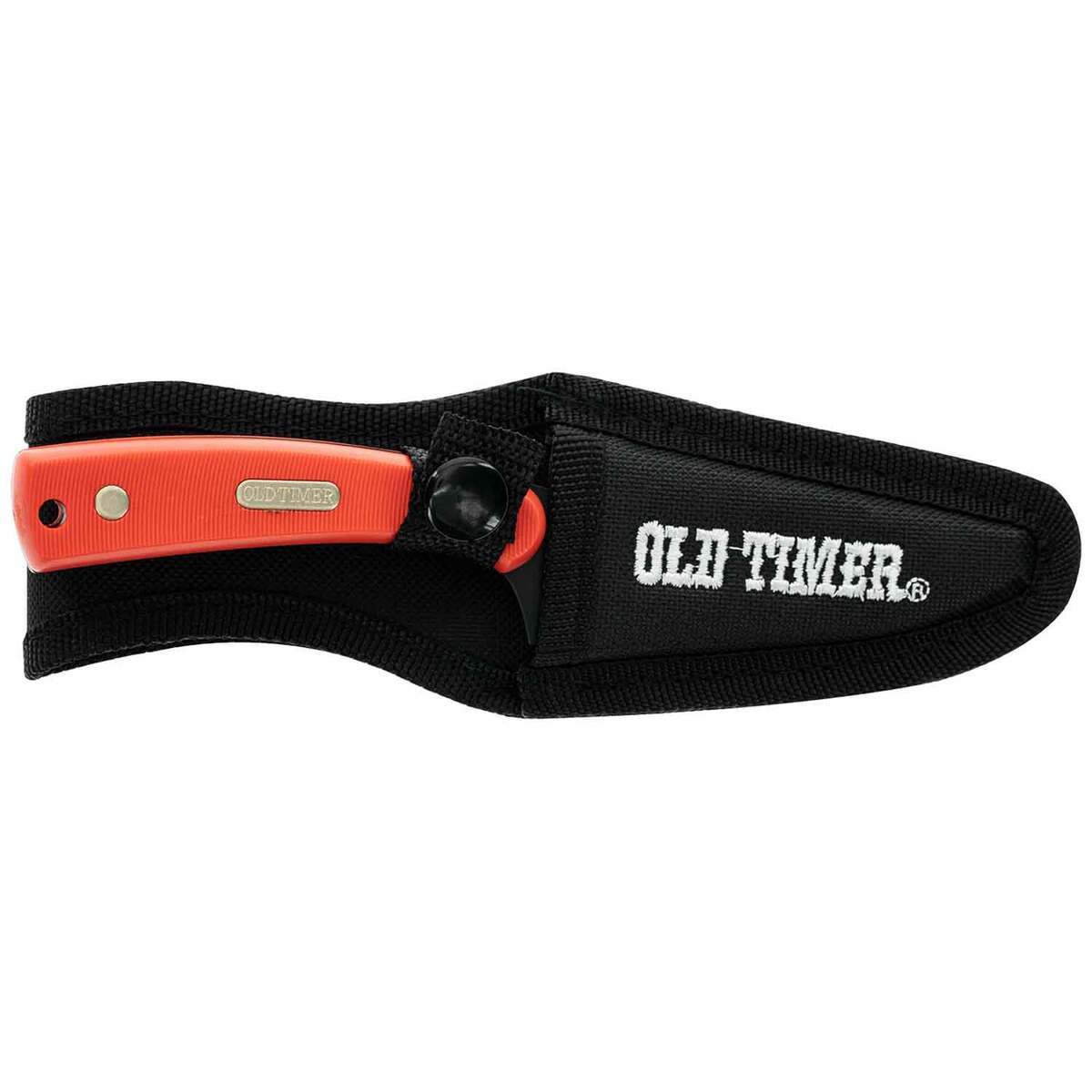 Old Timer Sharpfinger 3.5 inch Fixed Blade Knife - Orange Old Timer Sharpfinger 3.5 inch Fixed Blade Knife - Orange