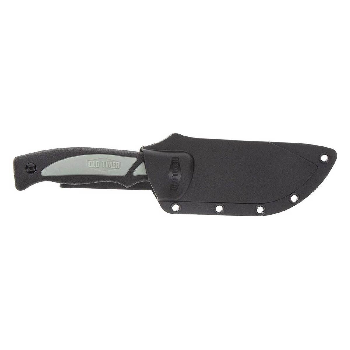 Old Timer Trail Boss Gut Hook 3.7 inch Fixed Blade Knife - Black Old Timer Trail Boss Gut Hook 3.7 inch Fixed Blade Knife - Black