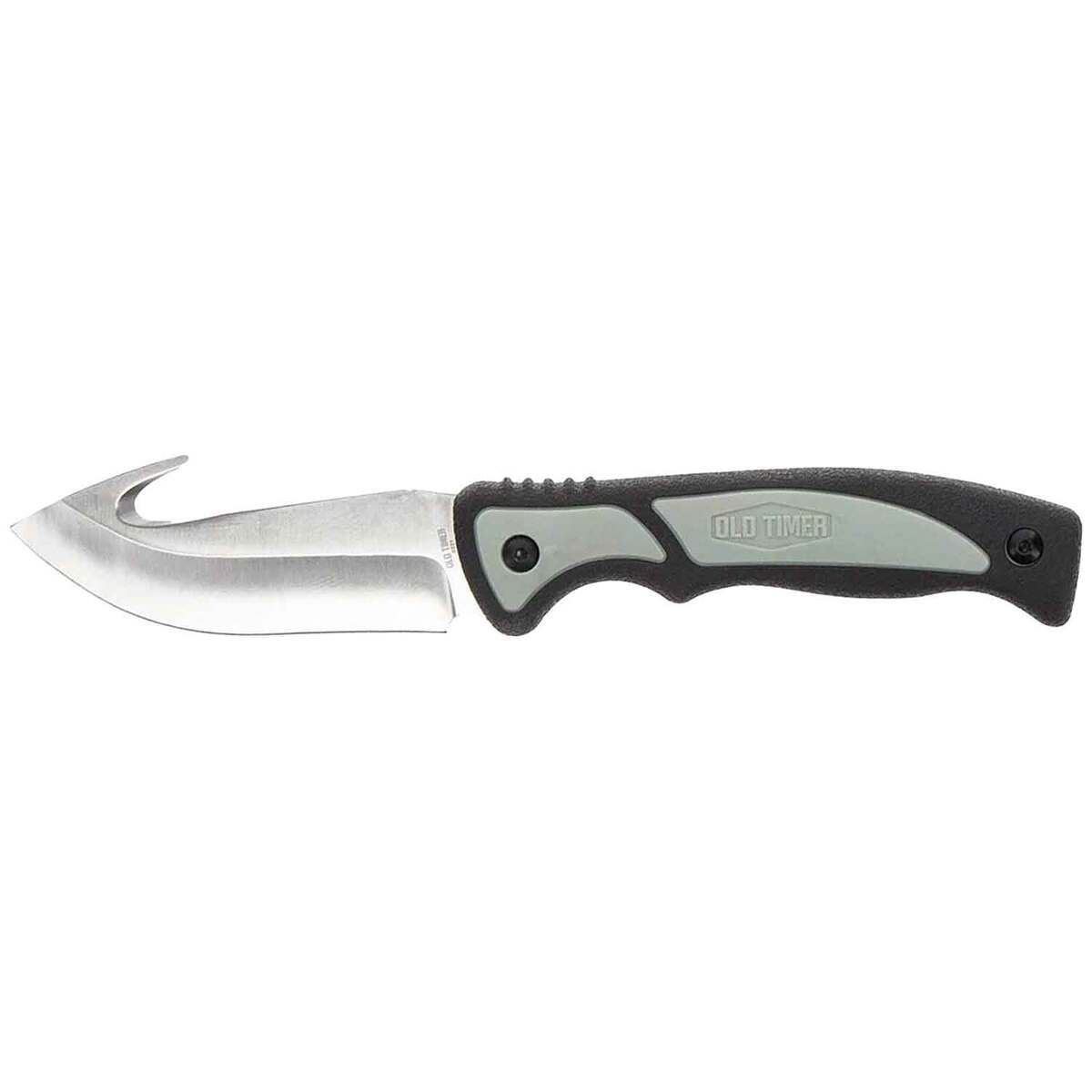 Old Timer Trail Boss Gut Hook 3.7 inch Fixed Blade Knife - Black Old Timer Trail Boss Gut Hook 3.7 inch Fixed Blade Knife - Black