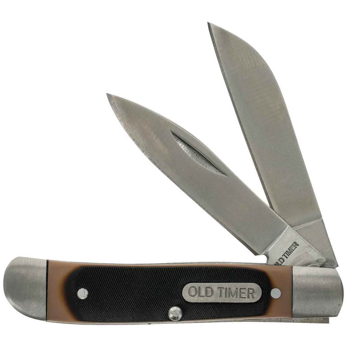 Old Timer Trapper Pocket Knife and Bottle Opener Set - Black Old Timer Trapper Pocket Knife and Bottle Opener Set - Black