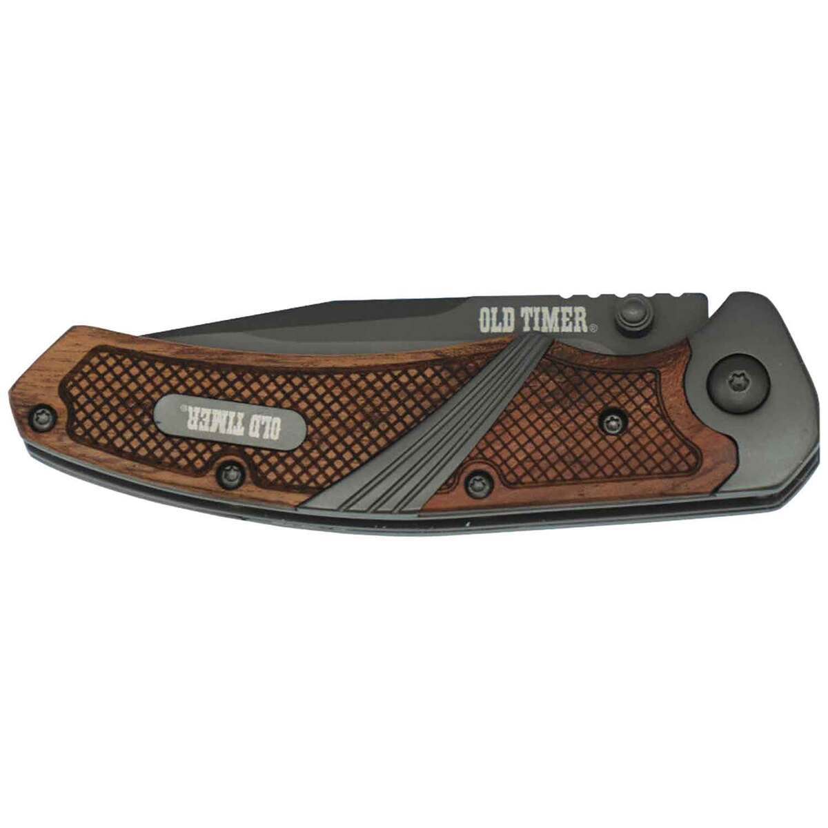 Old Timer Wood TI-Nitride S.A. Box 3 inch Folding Knife - Brown Old Timer Wood TI-Nitride S.A. Box 3 inch Folding Knife - Brown