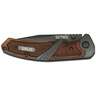 Old Timer Wood TI-Nitride S.A. Box 3 inch Folding Knife - Brown