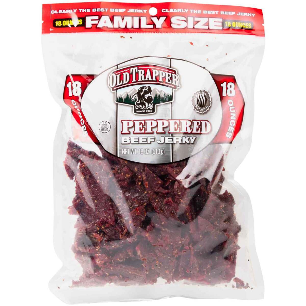 Old Trapper Family Sized Peppered Beef Jerky - 18 Servings Old Trapper Family Sized Peppered Beef Jerky - 18 Servings
