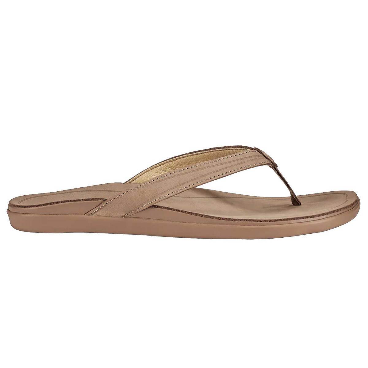 OluKai Women's Aukai Flip Flops - Tan - Size 7 - Tan 7 OluKai Women's Aukai Flip Flops - Tan - Size 7 - Tan 7