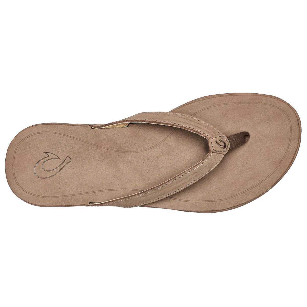 OluKai Women's Aukai Flip Flops - Tan - Size 7 - Tan 7 OluKai Women's Aukai Flip Flops - Tan - Size 7 - Tan 7