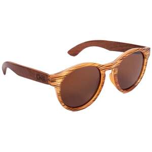 ONE Goldfoil Polarized Sunglasses - Natural Wood Fade/Brown