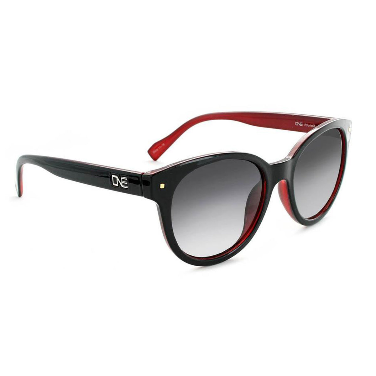 ONE Hotplate Polarized Sunglasses - Shiny Black Red/Smoke - Adult ONE Hotplate Polarized Sunglasses - Shiny Black Red/Smoke - Adult